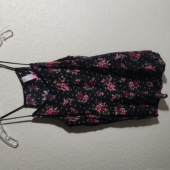 Nobo Camisole Womens keyhole floral blouse high low round spaghetti Large - Picture 1 of 8